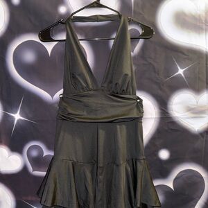 Elegant Black Halter Dress